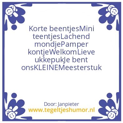 Tegeltje: Baby
