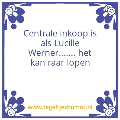 Tegeltje: Centrale inkoop