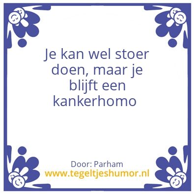 Tegeltje: Stoer doen