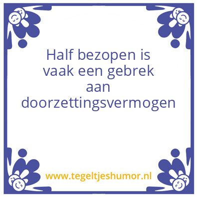 Tegeltje: bezopen