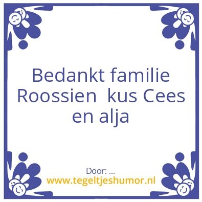 Tegeltje: …