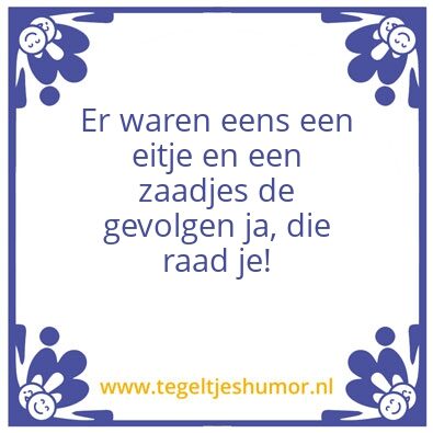Tegeltje: Zaadje