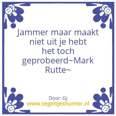 Tegeltje: Jammer
