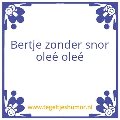 Tegeltje: Bert