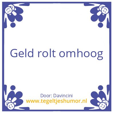 Tegeltje: geld