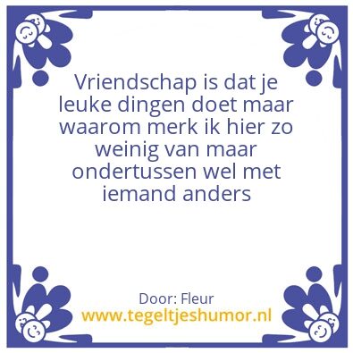 Tegeltje: Vriendschap