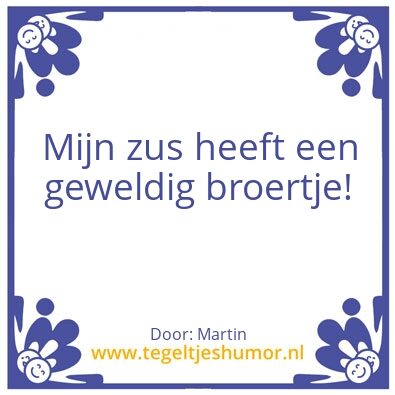 Tegeltje: Zus