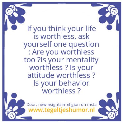 Tegeltje: If you think