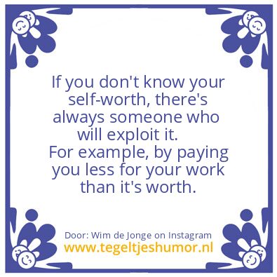 Tegeltje: work on yourself