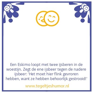 Tegeltje: Een Eskimo