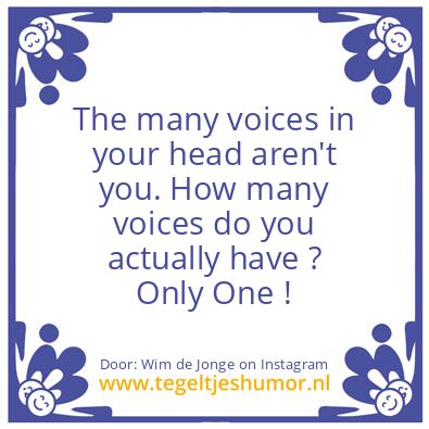Tegeltje: The many voices !