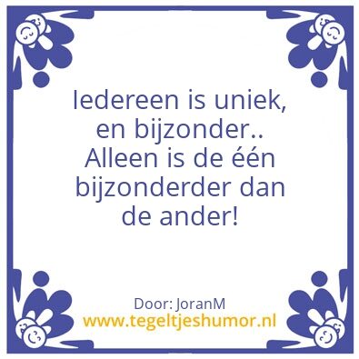 Tegeltje: Bijzonder