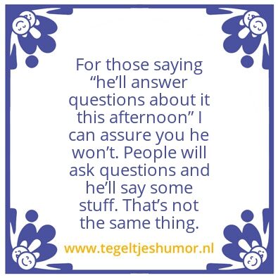 Tegeltje: Saying