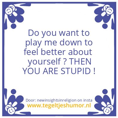 Tegeltje: you’re welcome…
