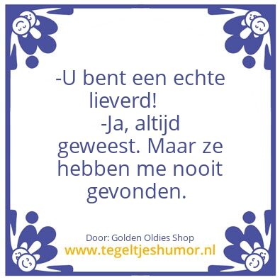 Tegeltje: Lieverd