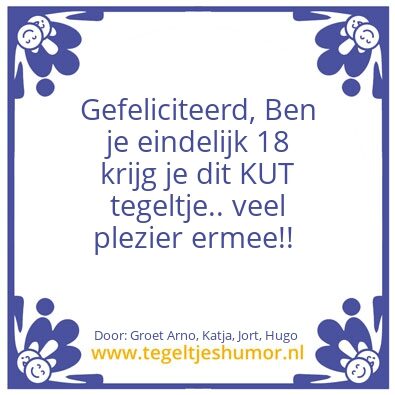 Tegeltje: HÃ© Chris