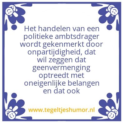Tegeltje: Nota integriteit Gemeente Goir