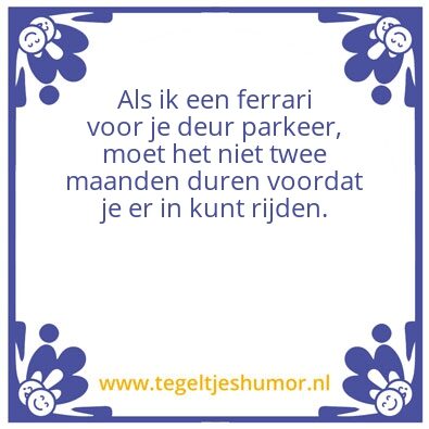 Tegeltje: hoi