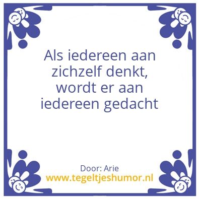 Tegeltje: Spreuk