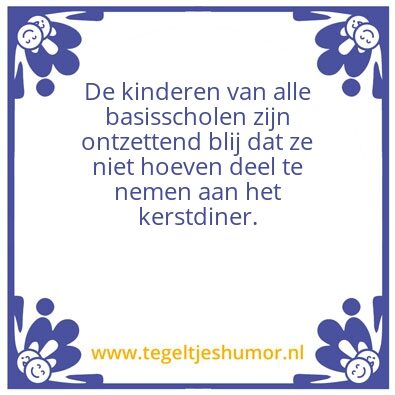 Tegeltje: KERSTDINER