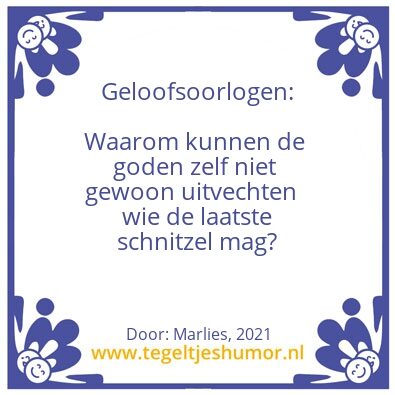 Tegeltje: Geloofsoorlogen