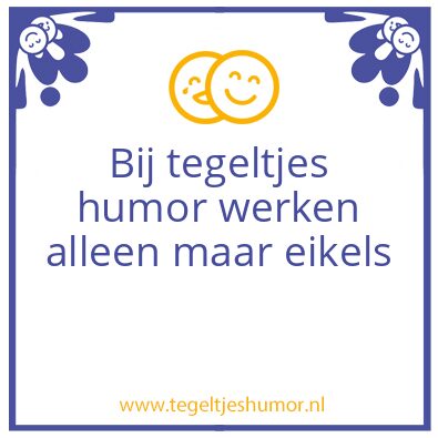 Tegeltje: humor ?