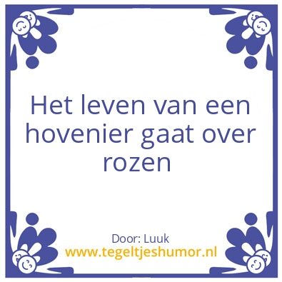 Tegeltje: Hovenier