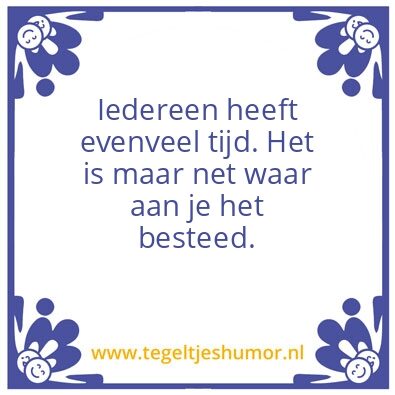 Tegeltje: Tijd
