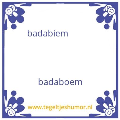 Tegeltje: t