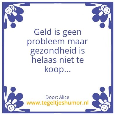 Tegeltje: Nierprobleem