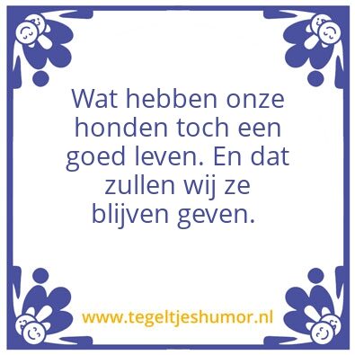 Tegeltje: Hond