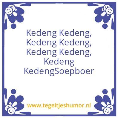 Tegeltje: soepboer