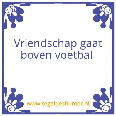 Tegeltje: Vriendschap