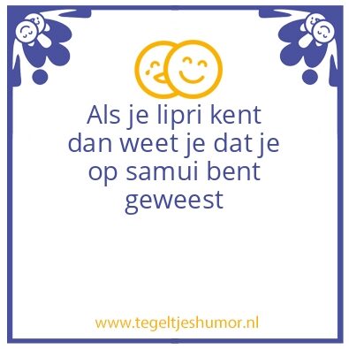 Tegeltje: Lipri