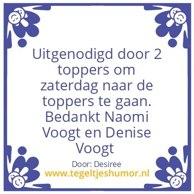Tegeltje: Toppers