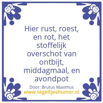 Tegeltje: Voor op het toilet