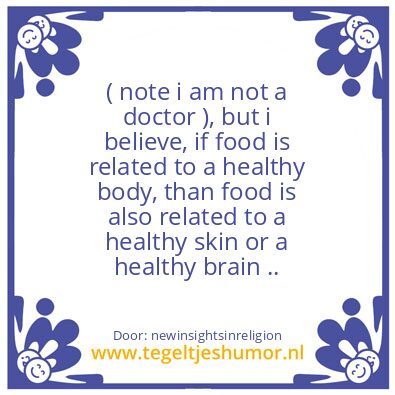 Tegeltje: Food vs Health ..