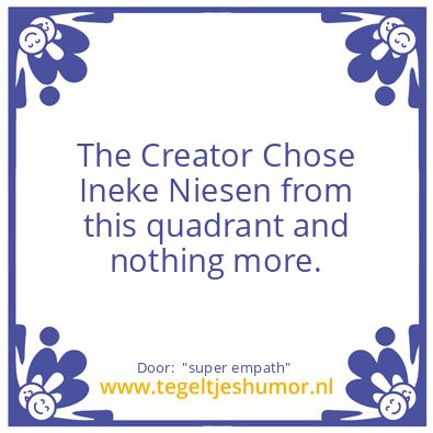 Tegeltje: “super empath”