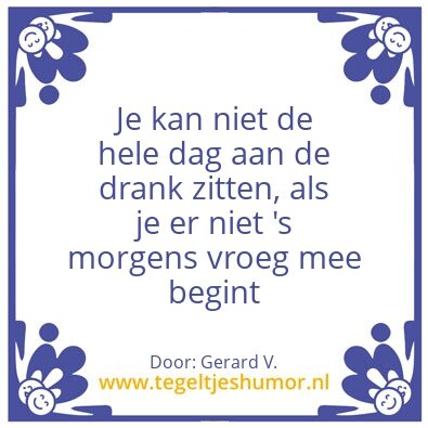 Tegeltje: drank