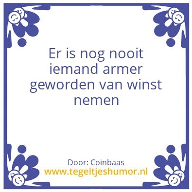 Tegeltje: Coinbaas