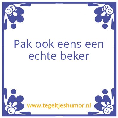 Tegeltje: kopje pakken