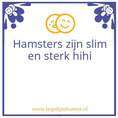 Tegeltje: Hamster
