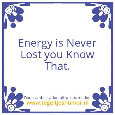 Tegeltje: Energy