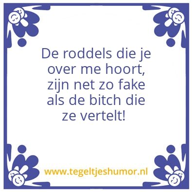 Tegeltje: ..