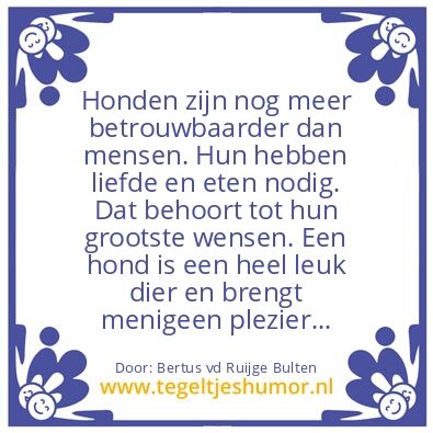 Tegeltje: Honden