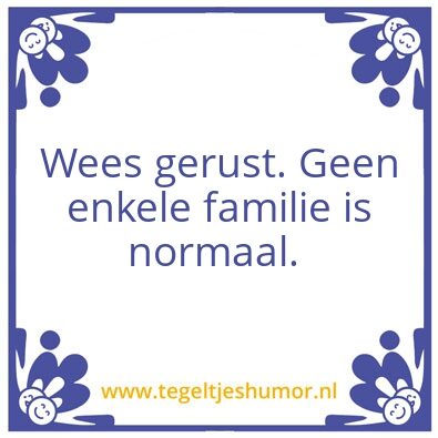 Tegeltje: Familie