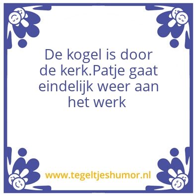 Tegeltje: Werk