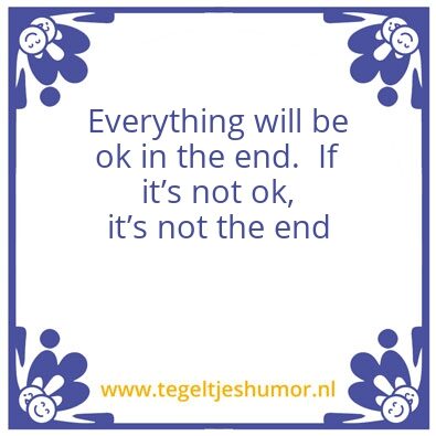 Tegeltje: The end