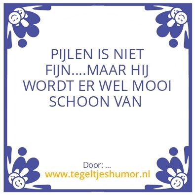 Tegeltje: …