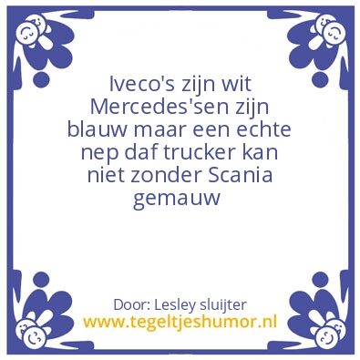 Tegeltje: Nep daf truckers